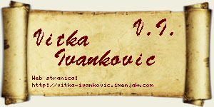 Vitka Ivanković vizit kartica